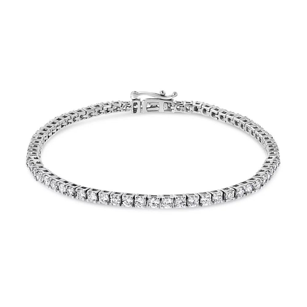 14K White Gold 2.0 Cttw Lab Grown Diamond 7.25" Classic Tennis Bracelet (F-G Color, Vs2-Si1 Clarity)