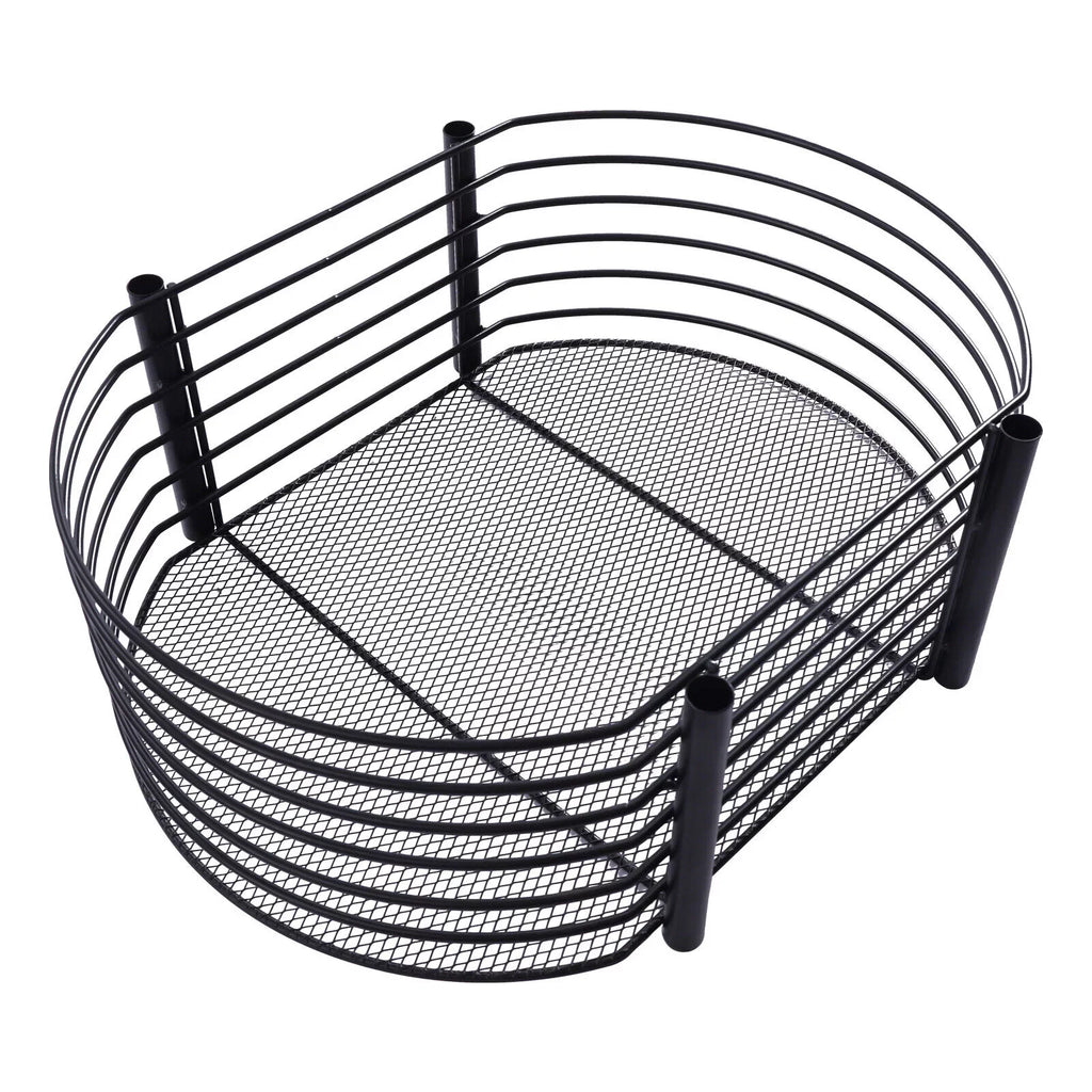 Rolling Cart, Organizer Storage Basket Carts Utility 4 Wheels, Cart, Trolley Metal Tier Art with Storage Black Kitchen