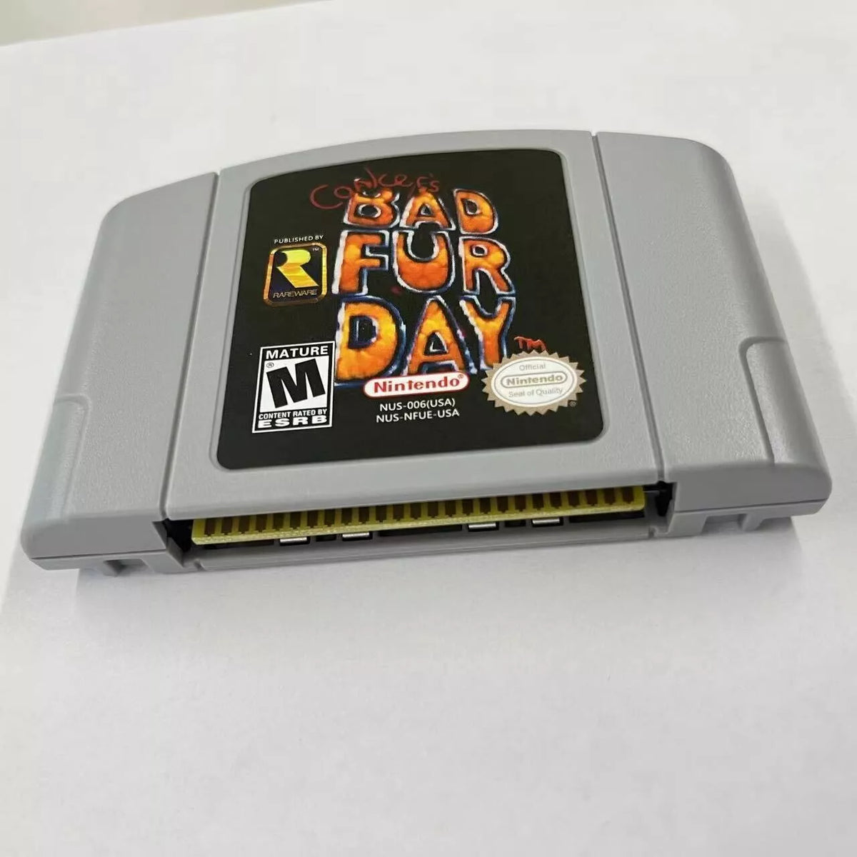 Conkers Bad Fur Day Video Game Card Nintendo N64 Fd-
