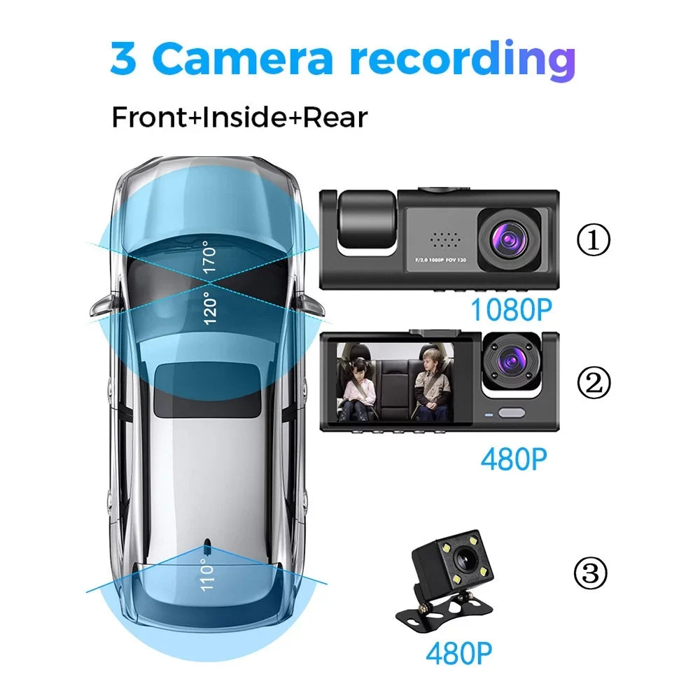 with Driving WiFi, for 3 Auto Safety Clear Dash Video Cam Camera Car Recorder ammoon