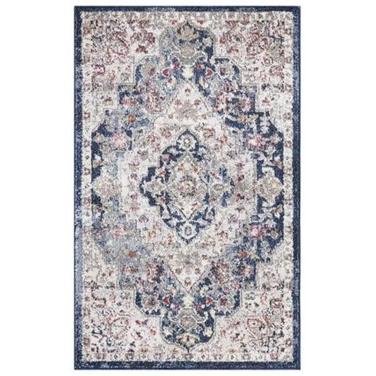 '- x Montreal 7 Concord Area Rug Vintage ft. Rectangle - Trading Medallion Navy 5 Global