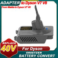 Slim Animal, Battery Fiber, Dyson SV11, Fluffy, Adapter Lion Makita Carbon for Absolute, Convert Motorhead, 40V V8 2-In-1 V7&V8 vacuum Battery Battery, Absolute, Motorhead, V7 Car+Boat, for to