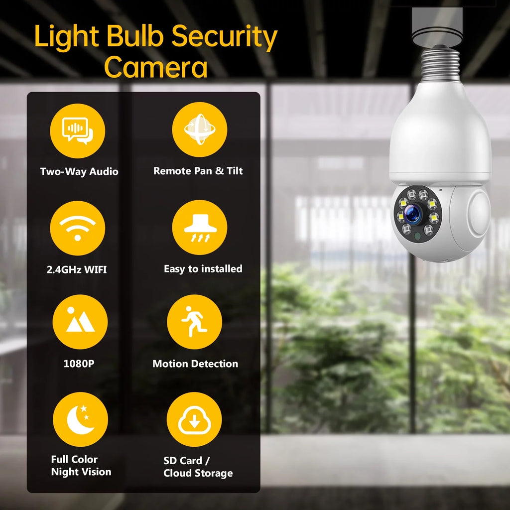 2 Light PACKS WiFi Wireless Security Camera Bulb SC16 Toguard Surveillance Dome exterior Camera