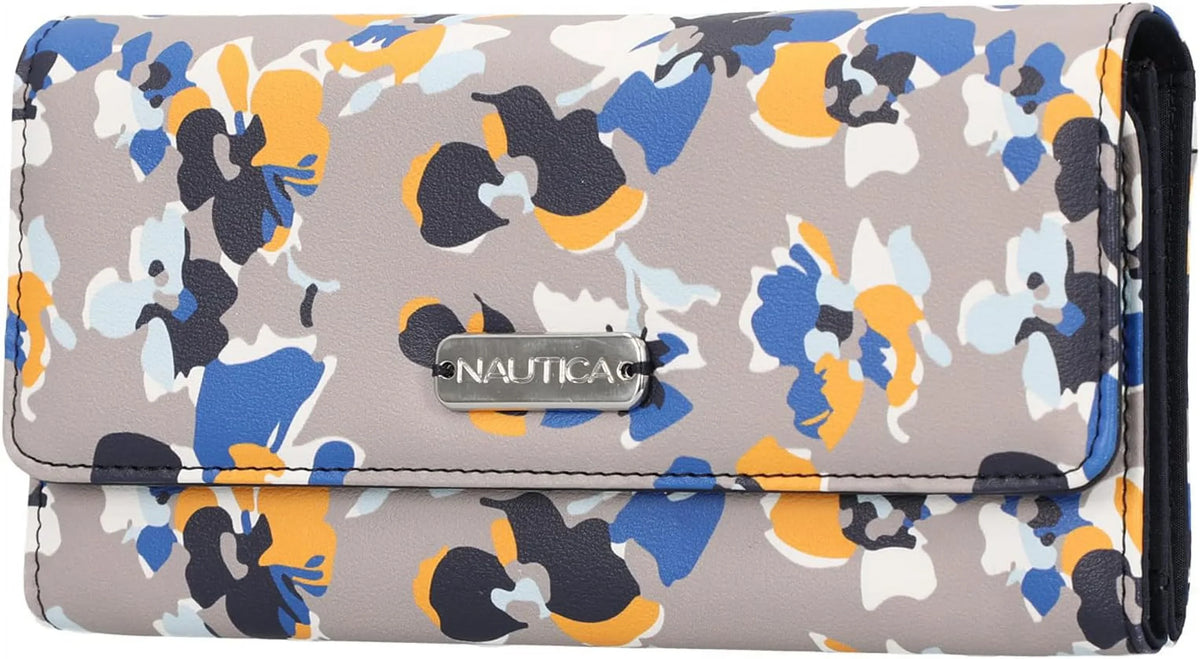 Organizer Wallet Atmosphere) (Floating Women’s RFID Nautica Manager Clutch Money Floral