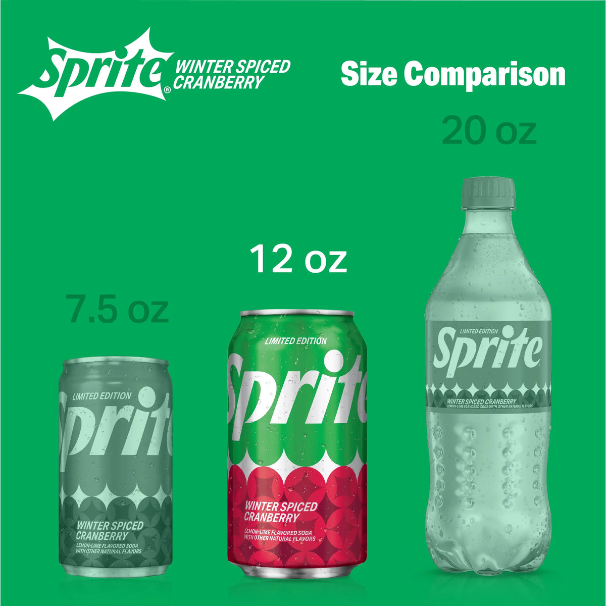 Cranberry oz, Soda Cans Spiced 12 Pop, Sprite Pack 12 Winter fl
