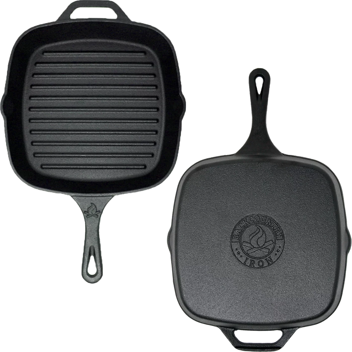 Square Medium 8 Pan Inch Grill Iron Backcountry Iron Cast Pre-Seasoned