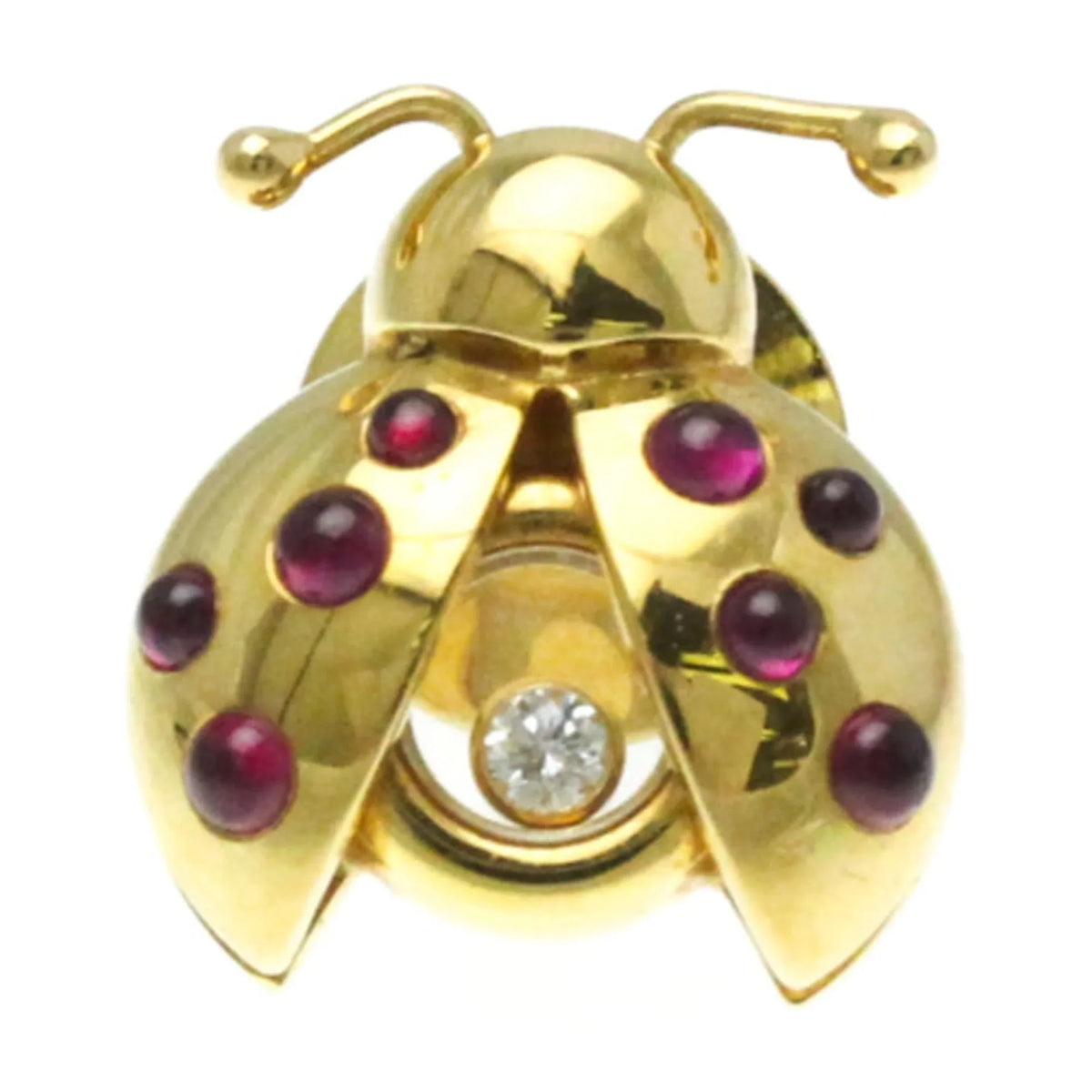 (Good) Gold Ladybug Brooch Gold (18K) Diamond,Ruby Yellow Chopard Brooch 2186 Pre-Owned