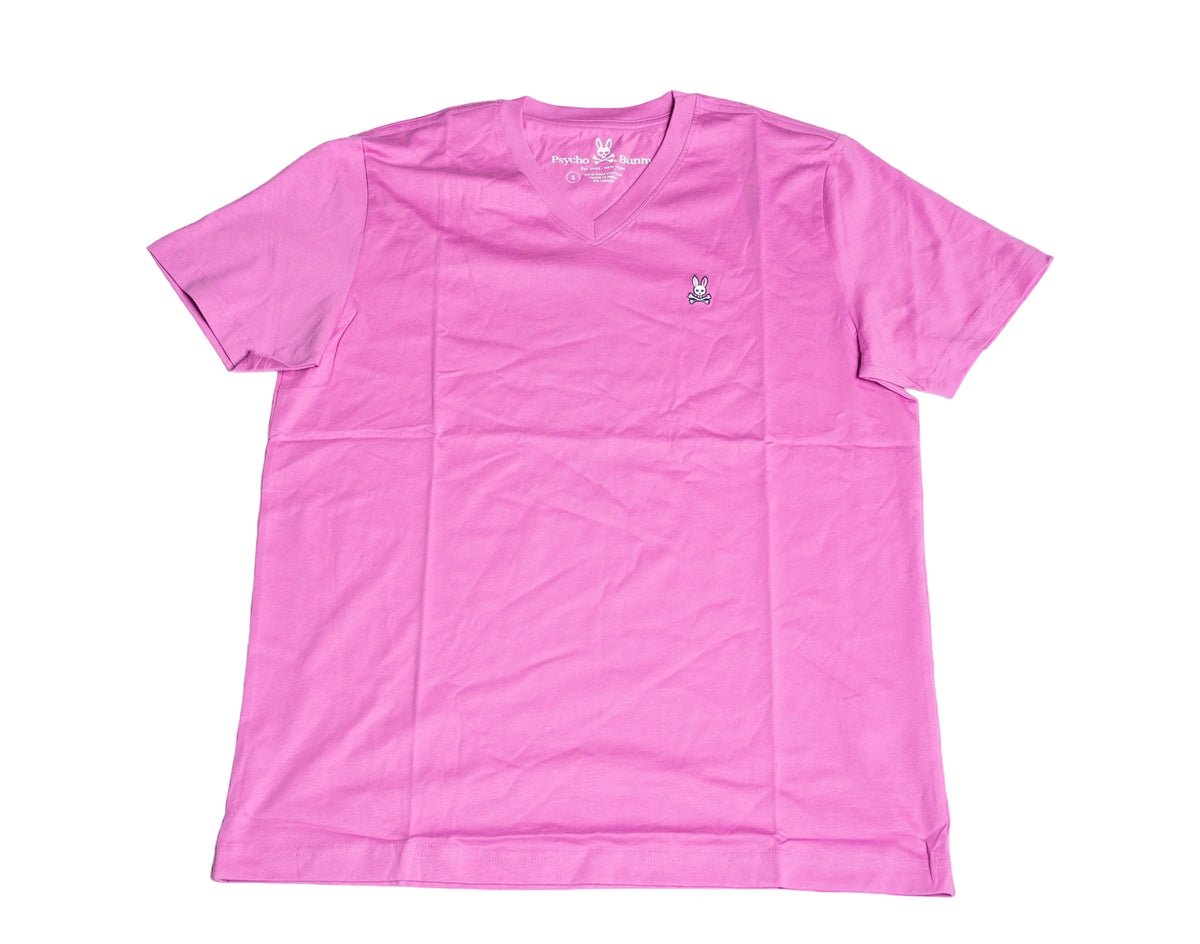 Men's Tee Psycho BunnyPsycho Classic Bunny V-Neck IceXS ShirtPlum