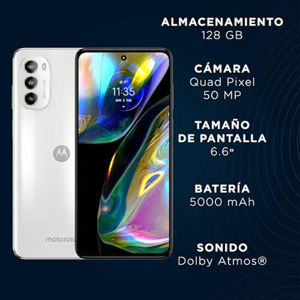 Speakers Single 50MP G82 Only Storage OLED Moto NO | Internal 128GB Atmos OIS | CDMA| Display | 6.6" 6GB RAM 120Hz SIM W/Dolby Motorola Version GSM - Camera 5G International (White) | Stereo Main + |