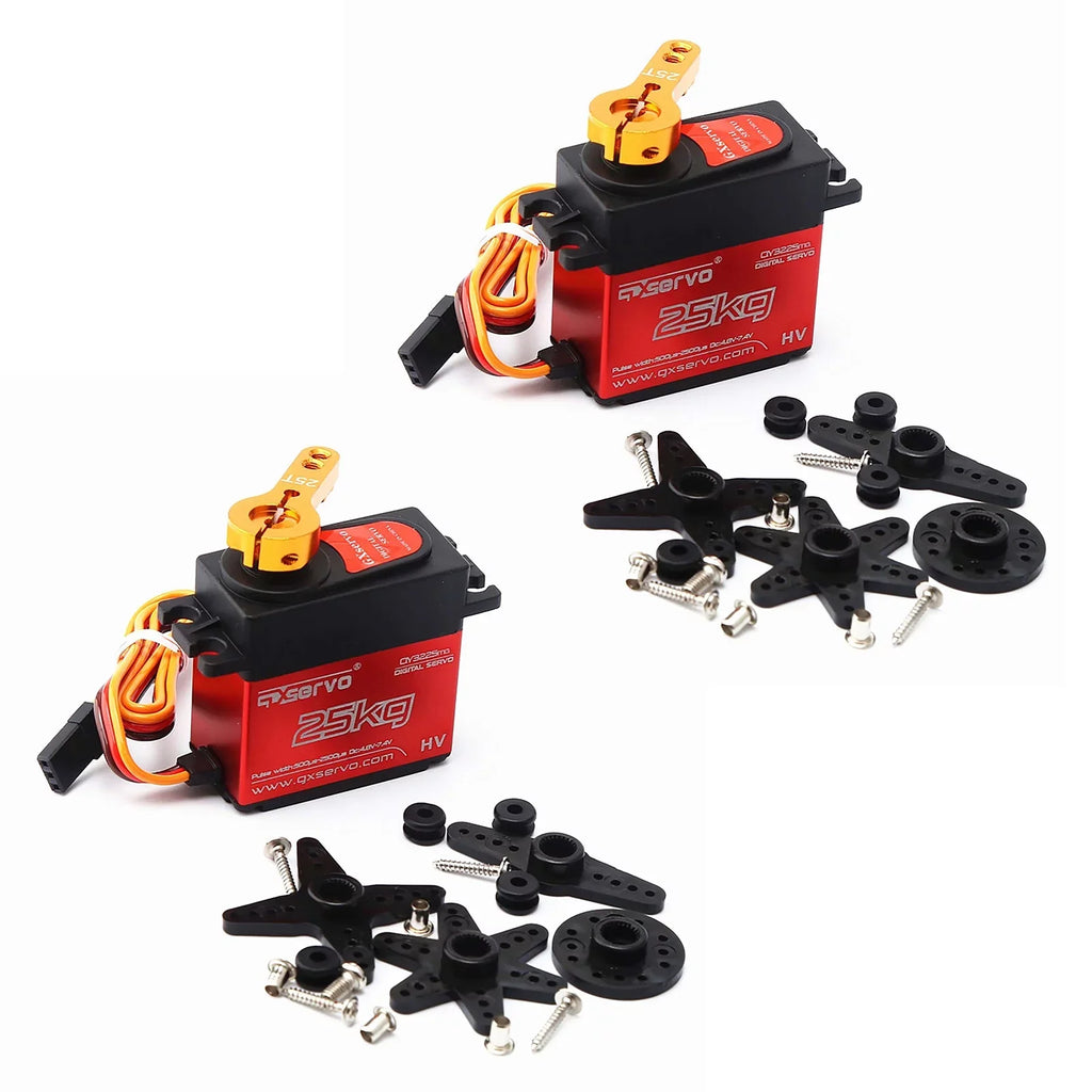 Spirastell Rc Servo,Waterproof 1/10 1/12 2Pcs Dsservo Ds3225 Metal Torque Waterproof 1/10 1/12Boat Helicopter Airplane Car Boat Helicopter Servo Metal Torque Huiop Servo 2Pcs Eryue Qy3225