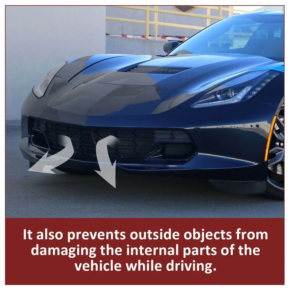 No Grille Front Corvette Chevrolet Z51 Glossy 14-19 Camera For Black C7 Teledu | Bumper