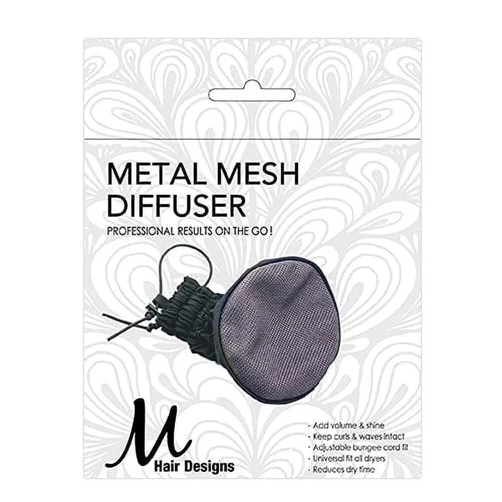 M Twin and Turbo Designs Hair (1) Mesh (1) Turbo 3200 Power Diffuser Black 2: Metal Dryer Hair Bundle