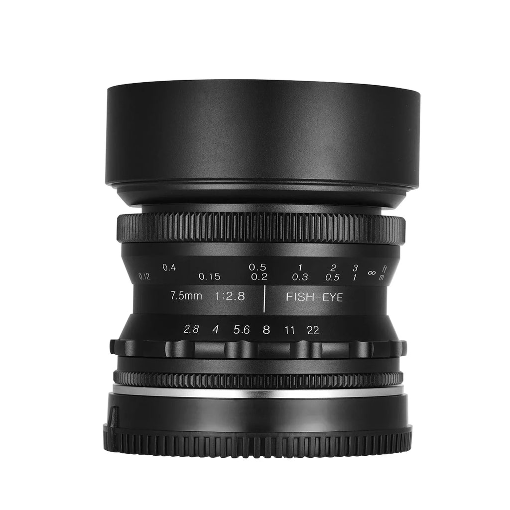 Andoer Camera Lens,7.5Mm F2.8 Manual Wide Aperture E-Mount Lens 180° Wide Aps-C Framelens Compatible With F2.8 Manual Fisheye Aperture E-Mount Lens A6300 A6000 5100 Camera A6600 A6100 Ainn