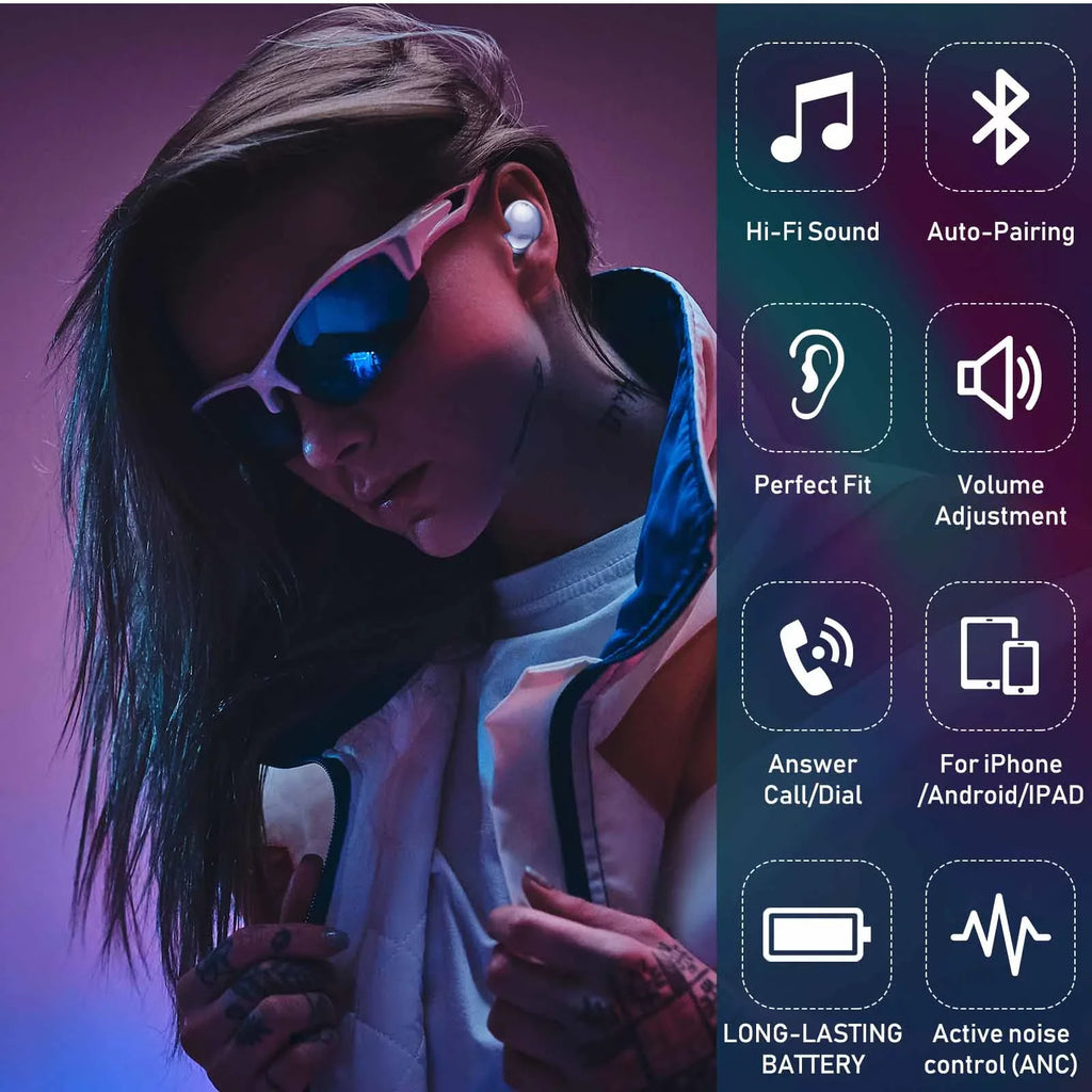 Earbuds UrbanX Wireless Cancelling Xperia Case (Wireless With Purple Street 1 Pro True For Buds Bluetooth Included) Active Noise Charging