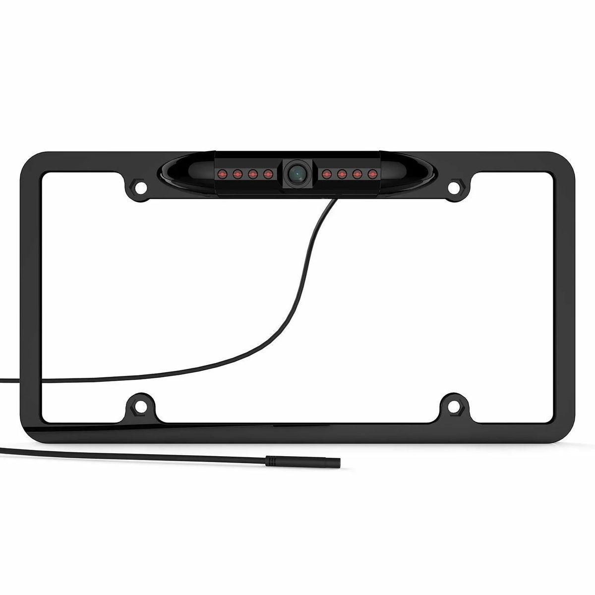 Car 170° License Plate Frame Rearview Reverse Backup Camera Night Vision Us Black