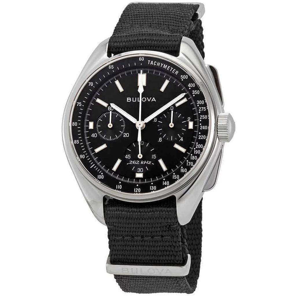 Bulova Special Edition Lunar Pilot Timer Black Dial Men'S Watch 96A225