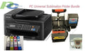 Machine transfer Cartridges Universal Tape, PC Bundle 2 Premium & 100 & Mugs, Sublimation Heat with Assorted sheets Professional paper sets Printer, Press Heat