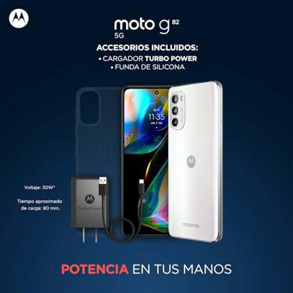 Speakers Single 50MP G82 Only Storage OLED Moto NO | Internal 128GB Atmos OIS | CDMA| Display | 6.6" 6GB RAM 120Hz SIM W/Dolby Motorola Version GSM - Camera 5G International (White) | Stereo Main + |
