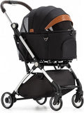 Lekki Składany Wózek Dla Zwierząt Premium Pet Stroller Dla Kotów Psów Oddzielny Wózek Dla Psa Buggy Pushchairs 4 Koła Materiały Podróżne (Color : Gr-E
