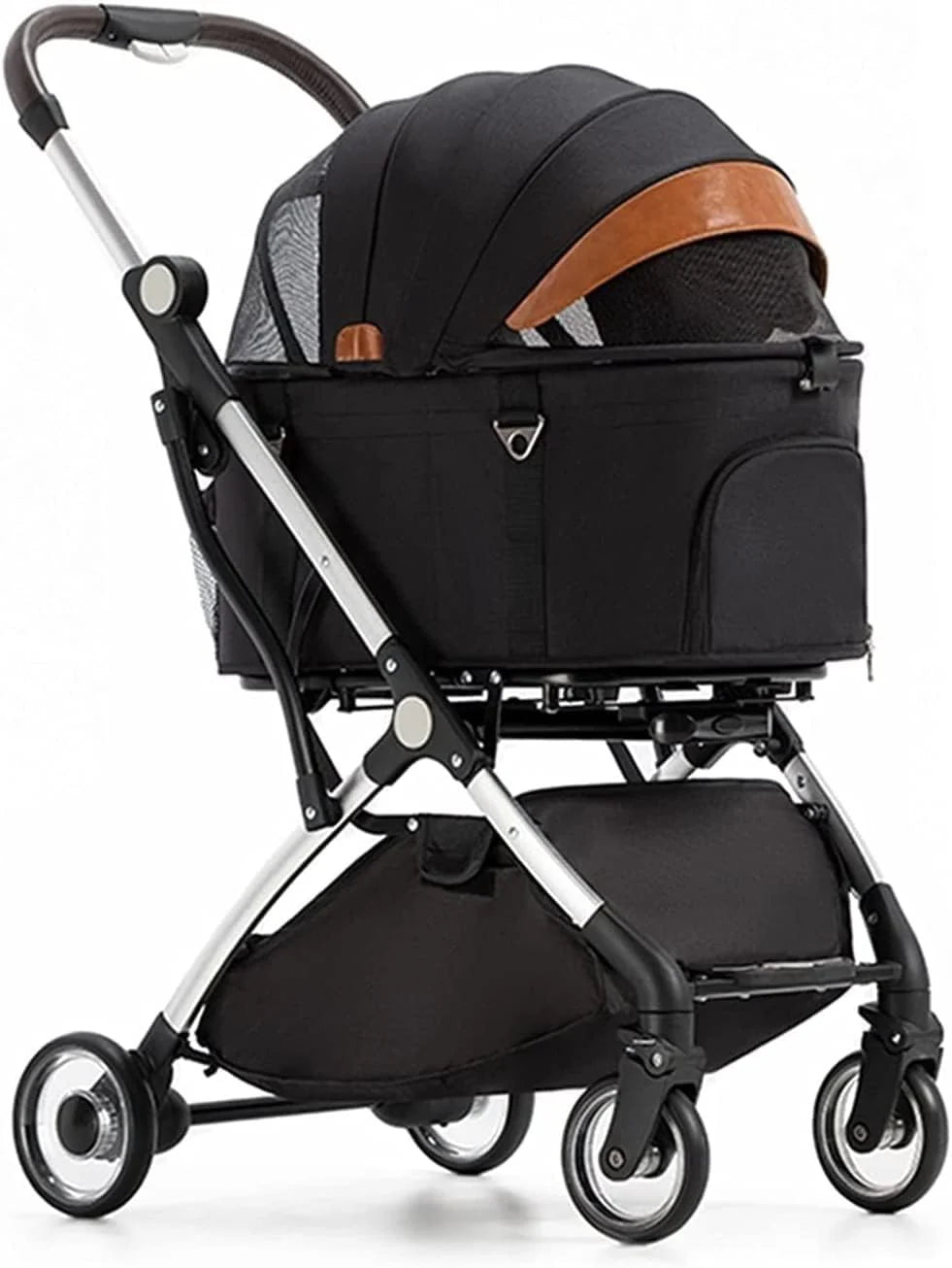 Lekki Składany Wózek Dla Zwierząt Premium Pet Stroller Dla Kotów Psów Oddzielny Wózek Dla Psa Buggy Pushchairs 4 Koła Materiały Podróżne (Color : Gr-E