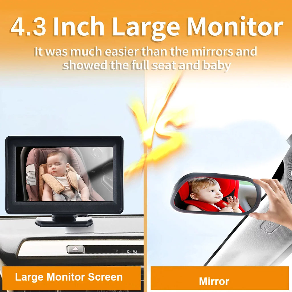 Camera Easy Mirror 150° Vision Baby Camera View Mirror Mirror Baby Baby Monitor Monitor Seat Baby Wide Car Baby Pristin Seat View Car Car Car Car Invigilator,Inch 1080P car Baby Monitor Rear Seat