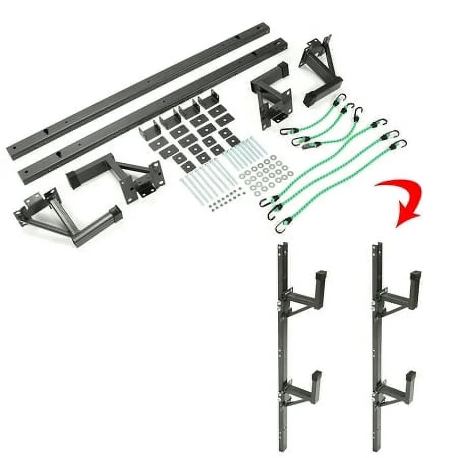 1 Trailer Cargo 2 Adjustable Exterior Trailer Out Rack - or Enclosed Side 2 Mount Wall Universal Ladders Bars Kojem Carry Side for Ladder
