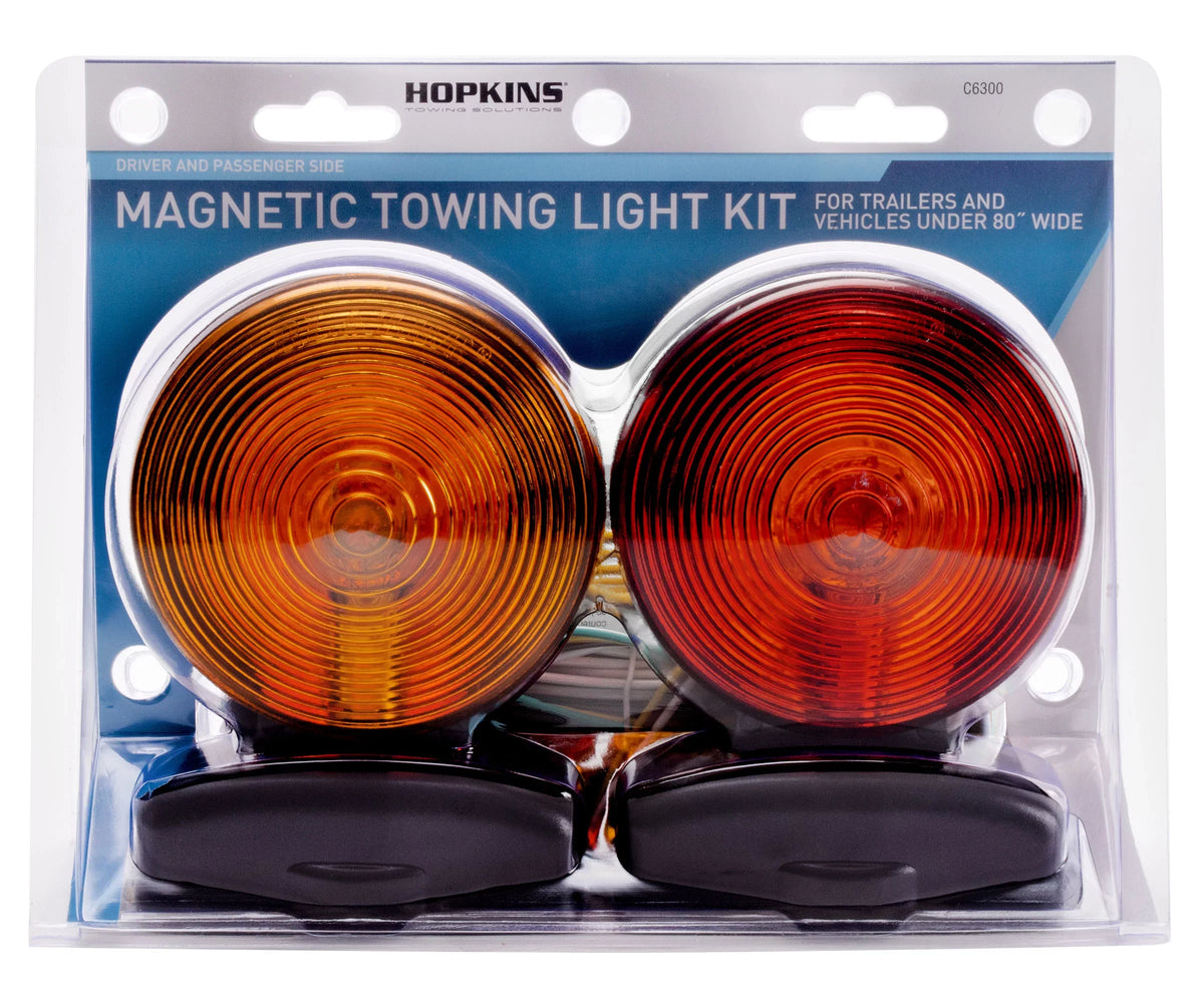 Solutions and Towing Kit, 2 C6300, Magnetic Red Amber Sided Light Hopkins Towing