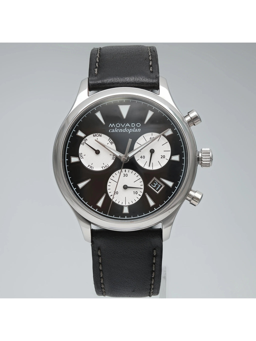Watch Steel Heritage Quartz Black 3650005 Men Dial Movado