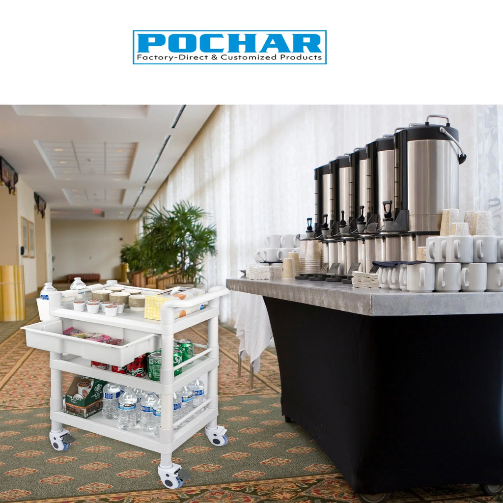with Trolley Tier Cart Utility Spacious Mobile 360°Rotate Beauty Trolley Heavy Medical Medical Dirt Clinic Drawers 3 for Dental Salon Buckets Wheels Rolling 500 Lbs Cart Duty Hospital