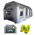 Techtongda Inflatable Spray Booth 33*16*11Ft Portable Car Painting Booth With 2 Blower Inflatable Spray Booth With Air Filtration System