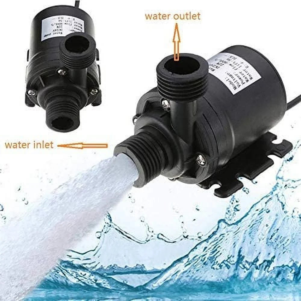 Dc 24V Brushless Water Pump 1/2'' Male Thread Centrifugal Submersible Pump 800L/H 210Gph 4M/13Ft For Fountain Solar Panel Pond Aquarium Water Circulation System