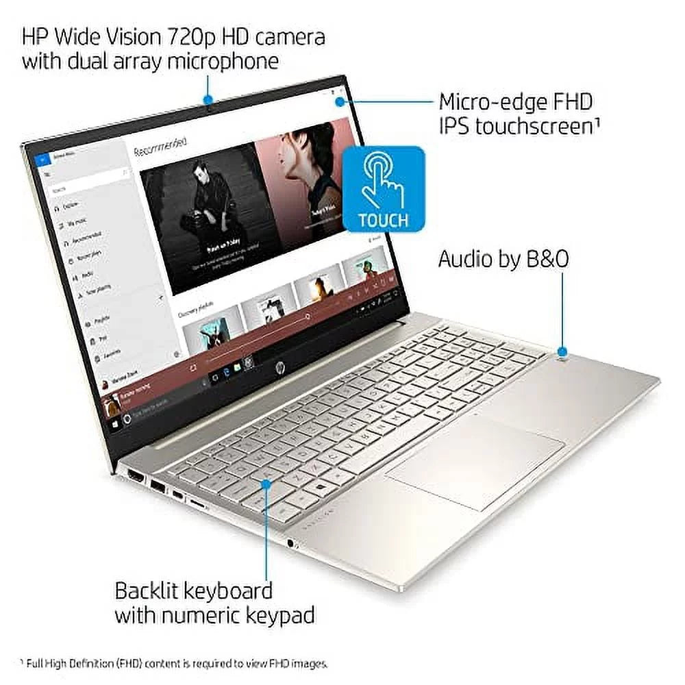 2022 Hp Pavilion 15.6" Fhd Touchscreen Laptop 11Th Model 4-Core Intel I5-1135G7 32Gb Ddr4 2Tb Nvme Ssd Iris Xe Graphics Hdmi Webcam Wifi-6 Bluetooth Backlit Keyboard Windows 11 Home W/ 32Gb Usb