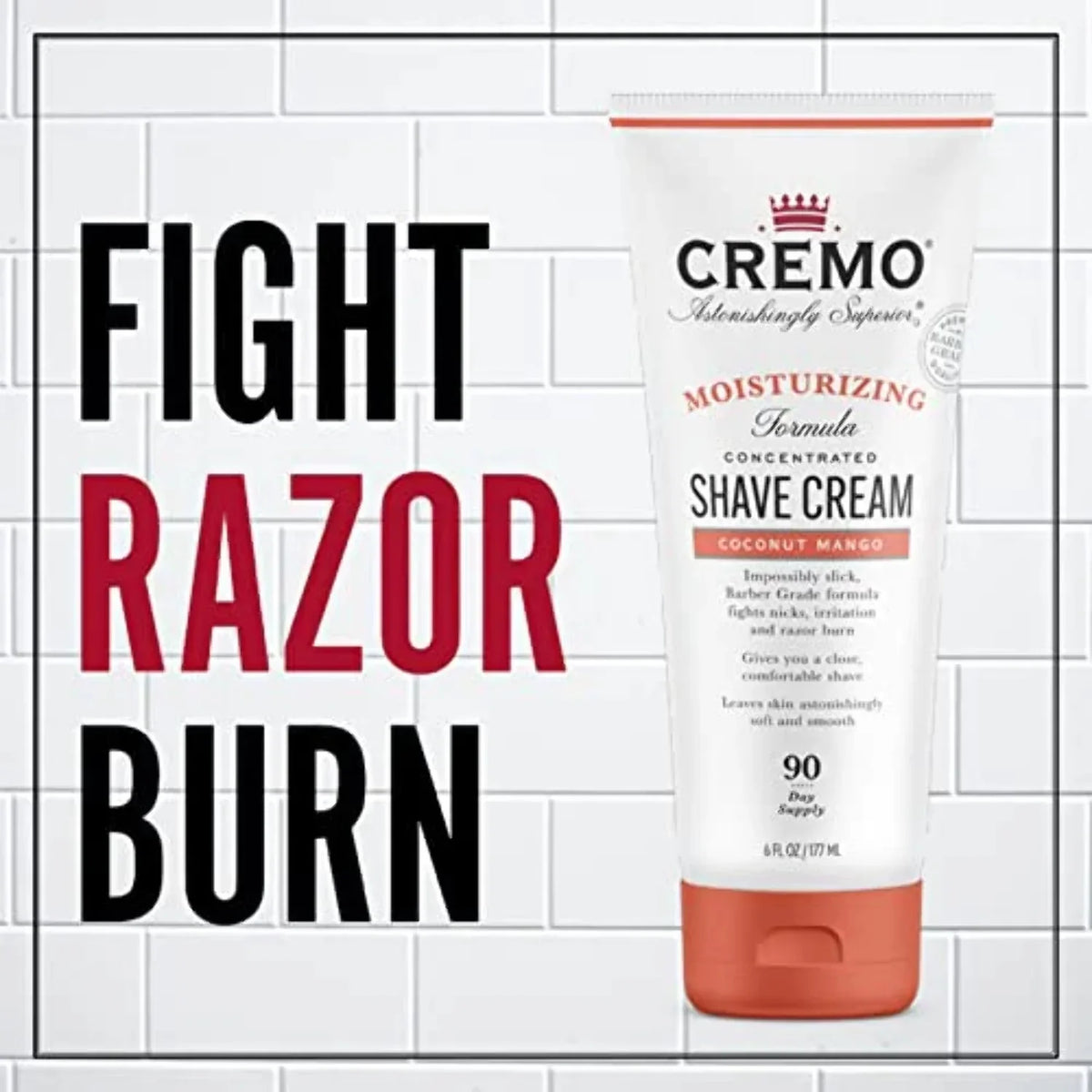 Superior 6 (Pack Moisturizing Astonishingly Ultra-Slick Fights Oz 2) of Razor Mango and Fl Burn, for Nicks, Cream, Shave Cremo Coconut Cuts Cream Shaving Women
