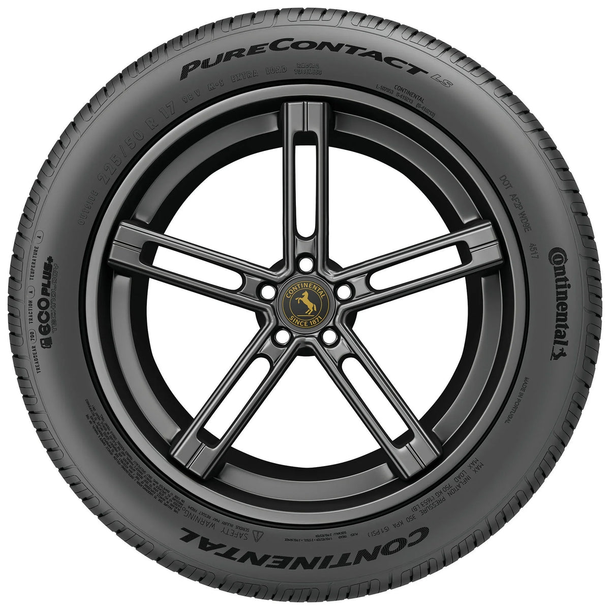 Continental Purecontact Ls All Season 225/45R18 91V Passenger Tire