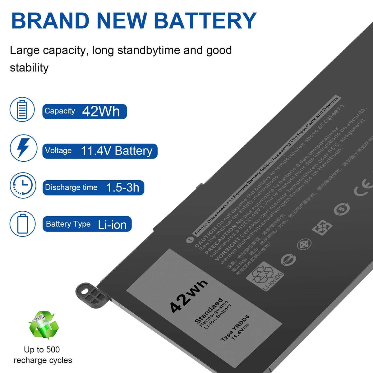 Yrdd6 Battery For Dell Vostro 3491 5481 5581,Vostro 5490 5590