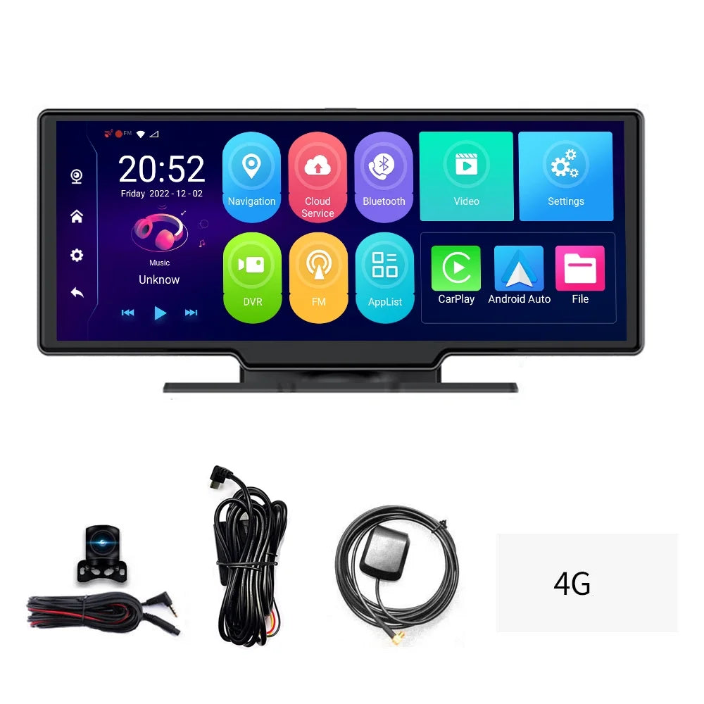 Night Recorder 170 Cam Lens Multi-language DVR Viewing Auto Recorder Wide Car Car Degree Video Dual 10.26in System Navigation Global Dash Positioning Car Angle