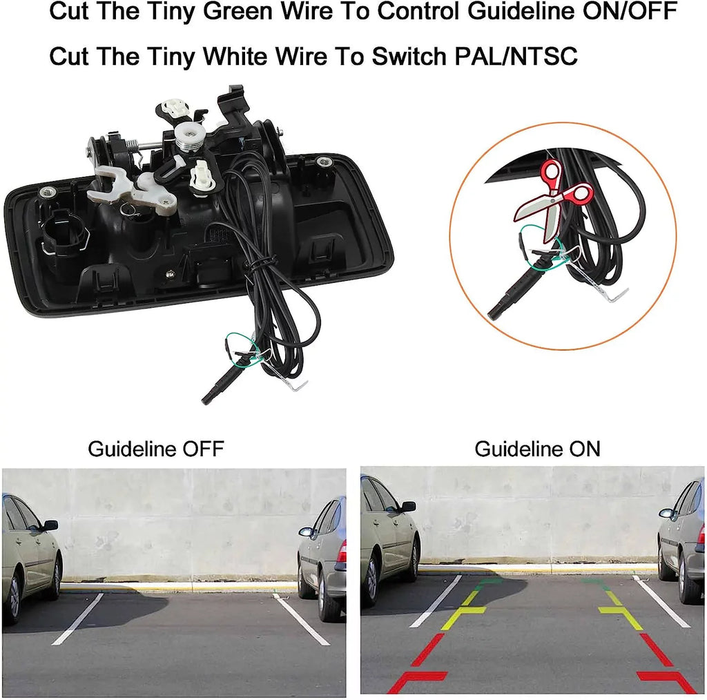 for Rear Camera Silverado 1500 Tailgate View Sierra 2014-2018 Handle Assist RED Chevrolet Camera GMC Park Backup WOLF