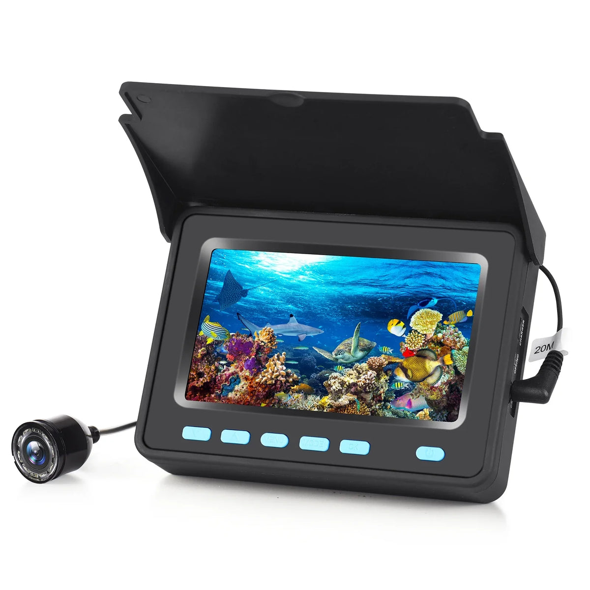 Underwater for 1200TVL IR Camera 8PCS LED Ice Camera 4.3'' LCD Finder Walmeck 20M/30M Fishing Fishing Night Vision Fish Boat