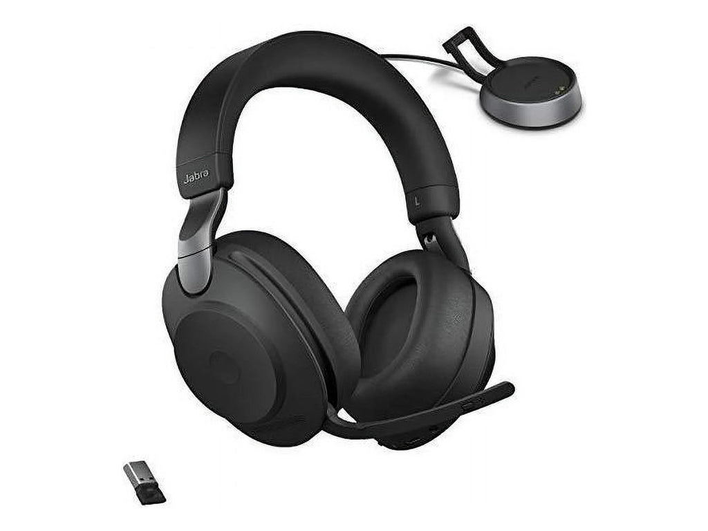 Battery Calls Wireless Life, Noise Bluetooth UC Advanced Cancelling Headphones Wireless Headphones 85 Music, Headset Hours for with Link380a, Stereo, and of Evolve2 37 Jabra Black -