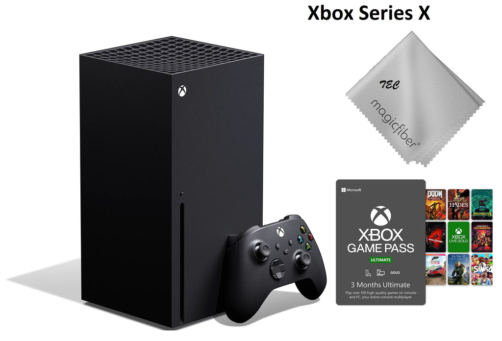 Tec Newest Microsoft- Xbox -Series- -X- Gaming Console - 1Tb Ssd Black With 3-Month Game Pass Bundle