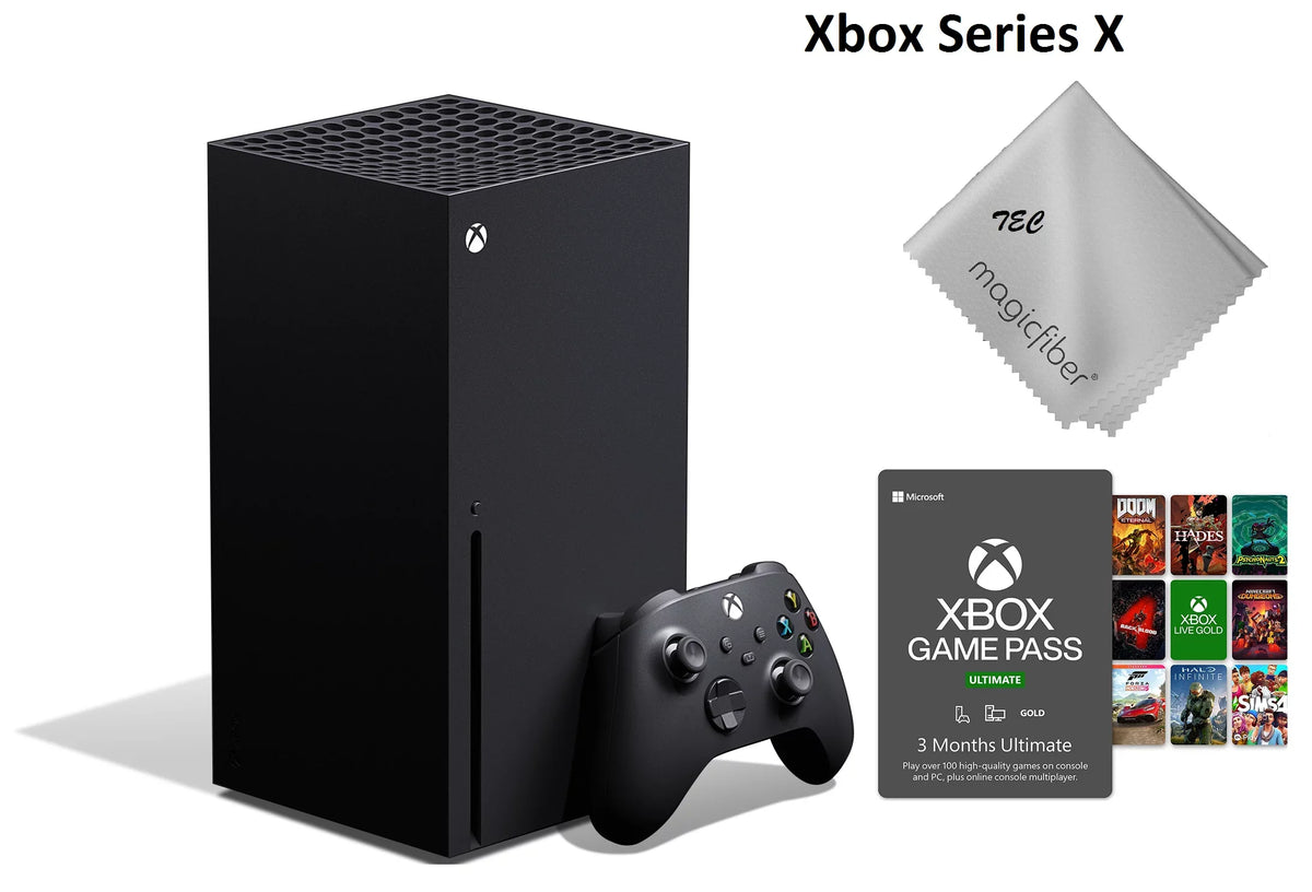 Tec Newest Microsoft- Xbox -Series- -X- Gaming Console - 1Tb Ssd Black With 3-Month Game Pass Bundle