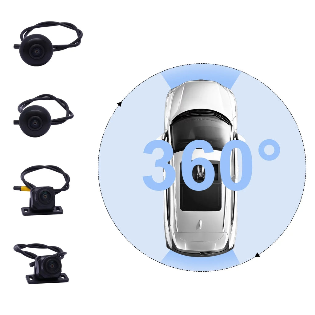 360° Bird View Panoramic System 4-Camera 720P Car Dvr Recording