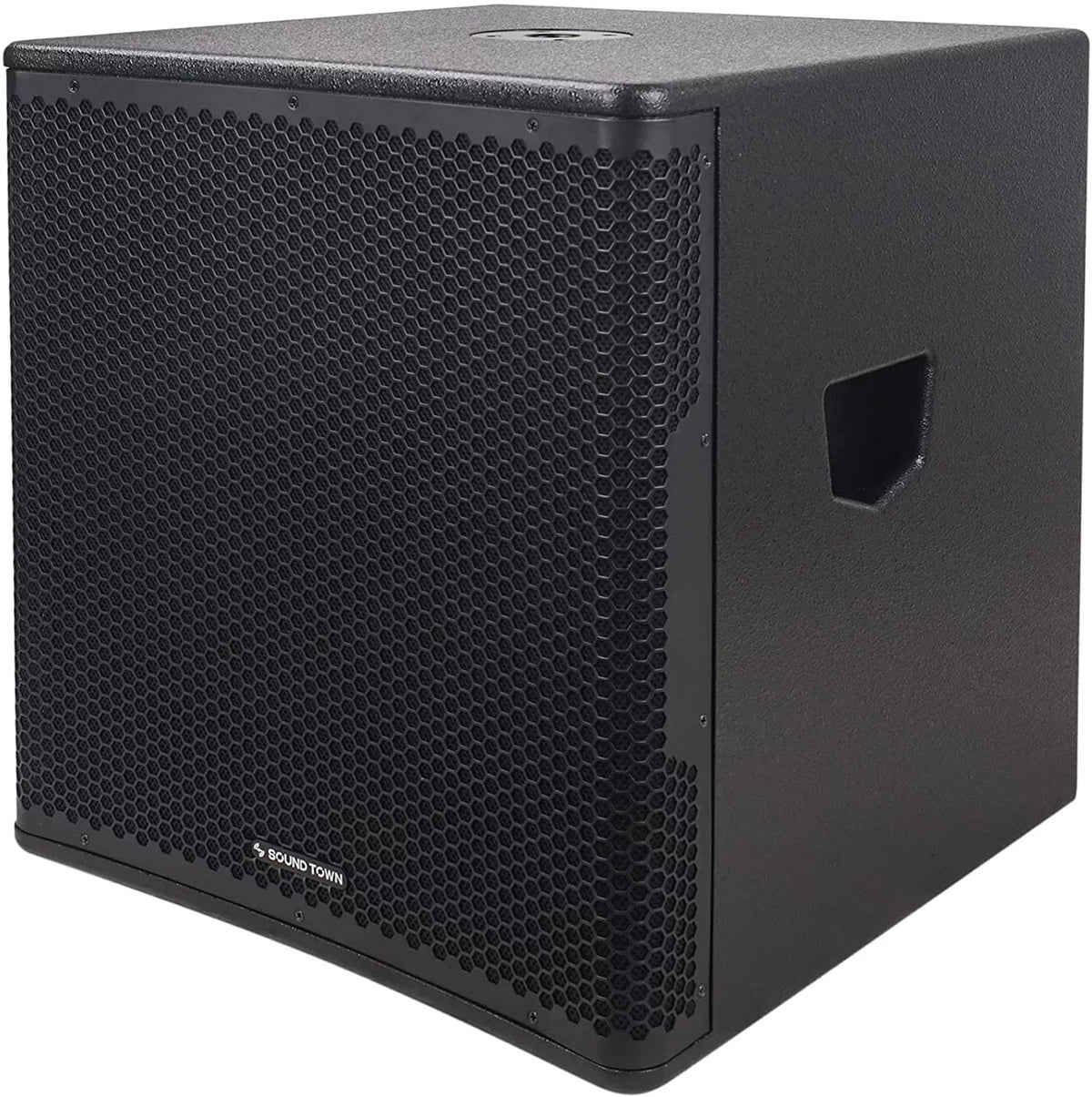 Black Class-D (OBERON-15SPW) Voice Magnet, PA/DJ 1400W 15" DSP Selectable oz Town 4" OBERON Coil, Sound Amplifier, 100 Subwoofer Birch Output Series LPF and Powered with Plywood, Modes,