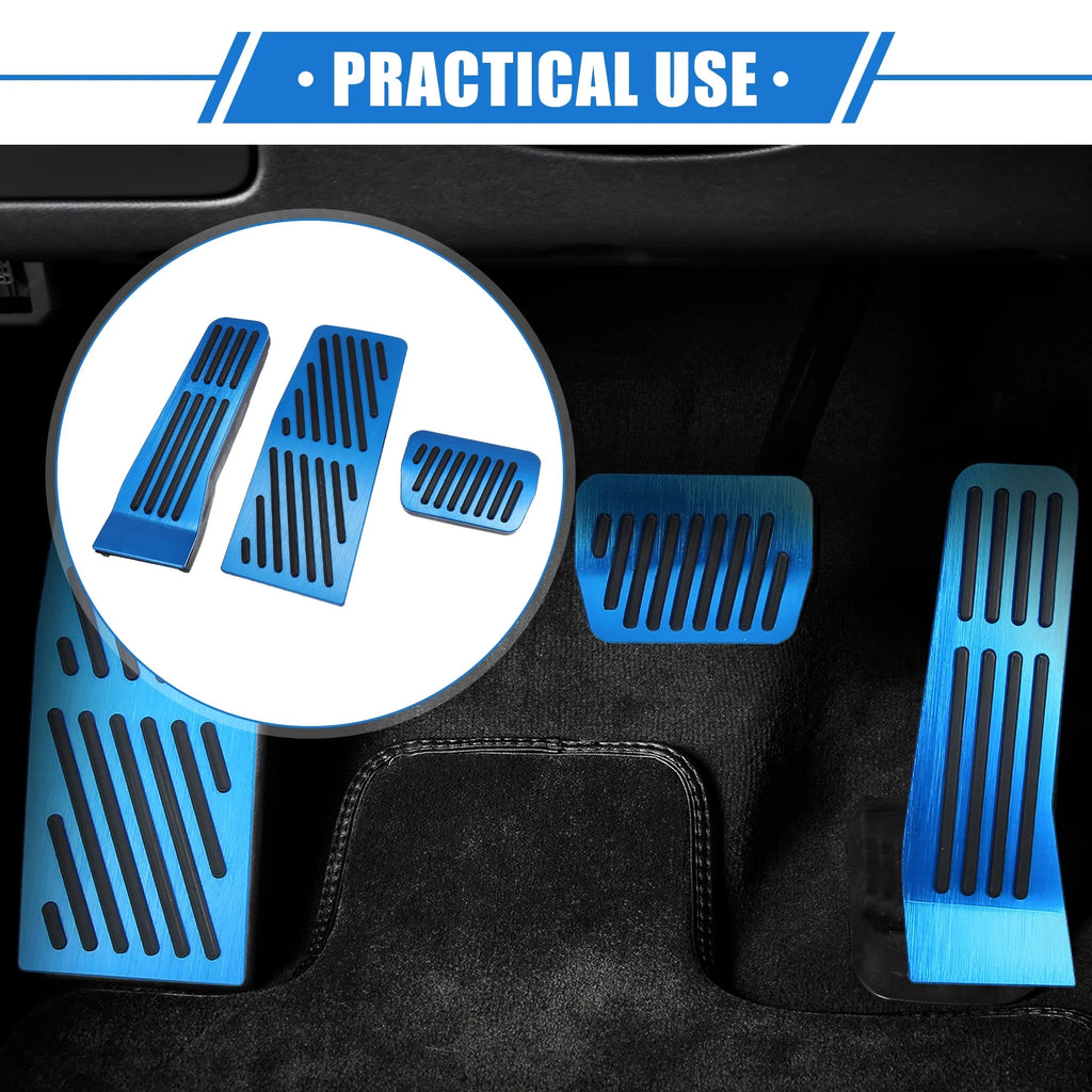 3 Brake Accelerator 2020-2021 Pedal Foot Gas CX-30 Pad Mazda for Rest Cover Blue Pcs Antislip Car