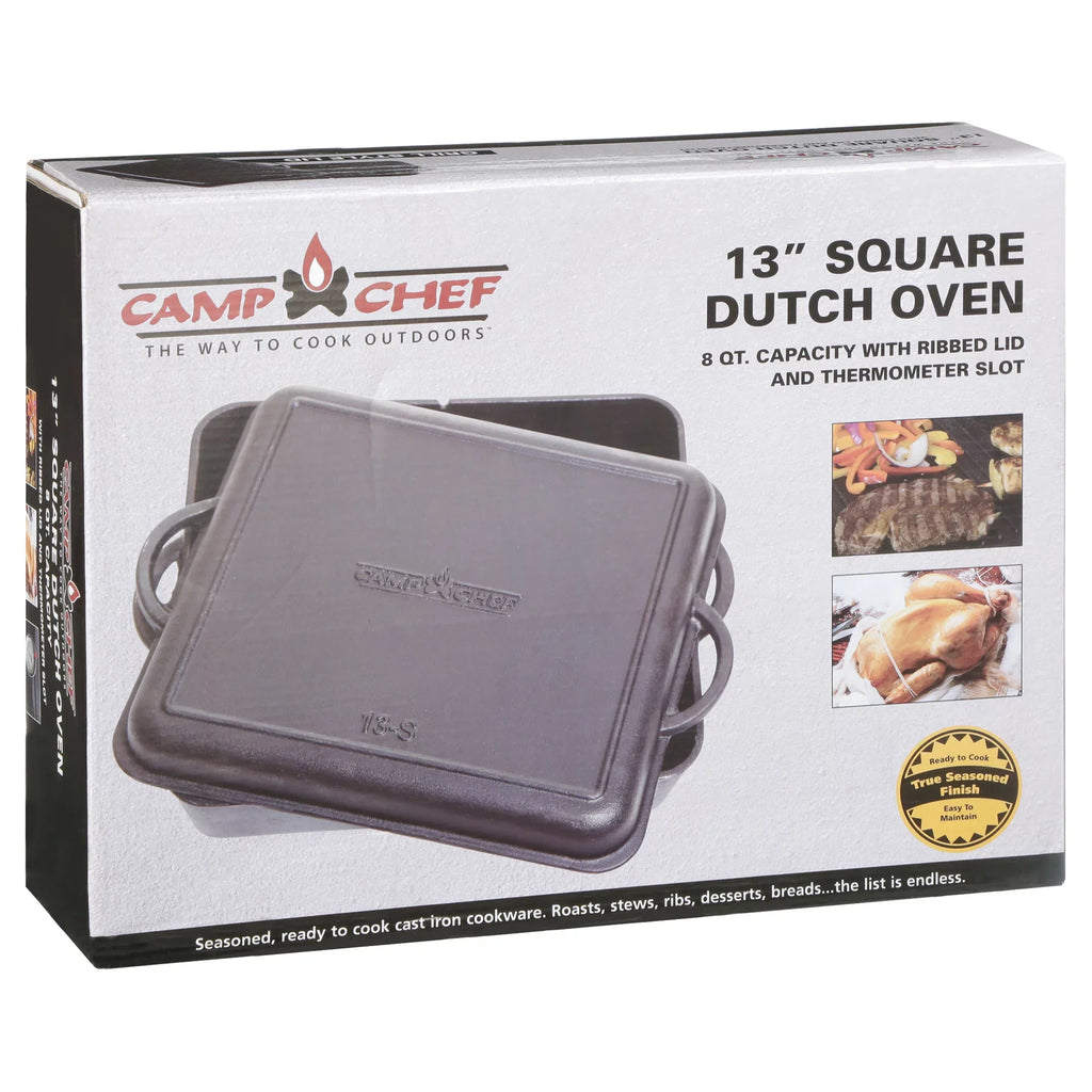 Square, 13" Iron 13" DO13S Cast Chef Dutch Quarts, Oven x Camp 8