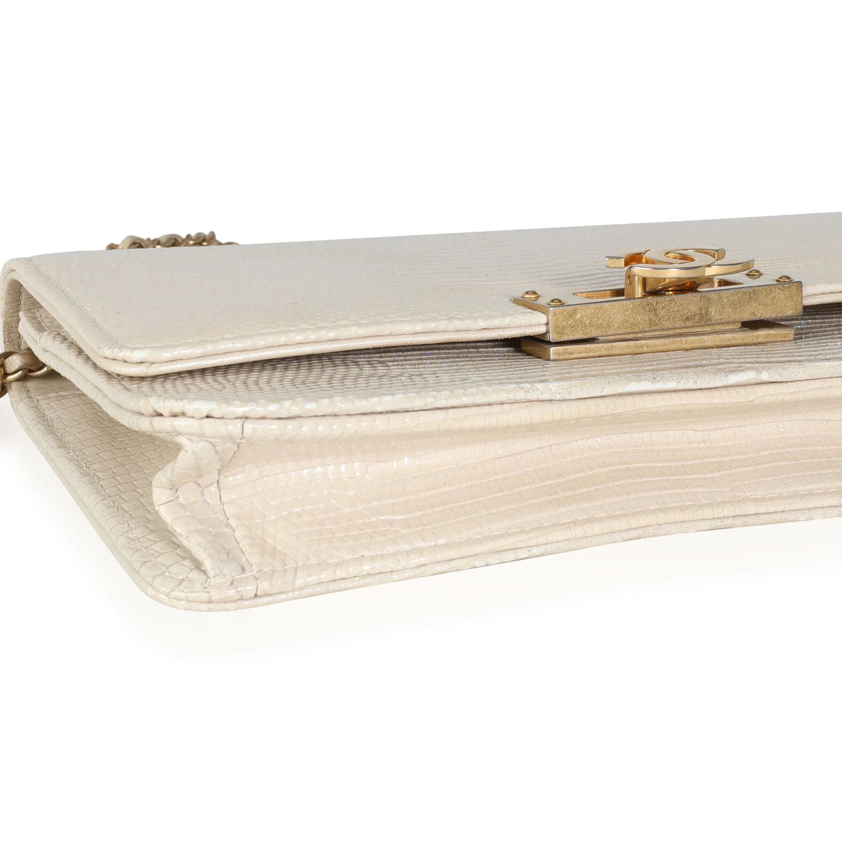 Chain Lizard Metallic Golden on Pre-Owned Class Wallet Gold