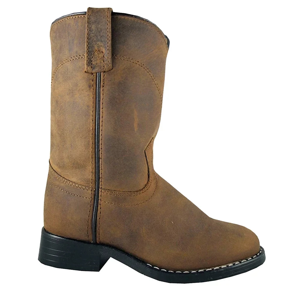 Oil dimension: Boots, (3036C-10.5R) Kids Color: Brown R MOUNTAIN SMOKY Western Width: BOOTS Roper 10.5, Distress,