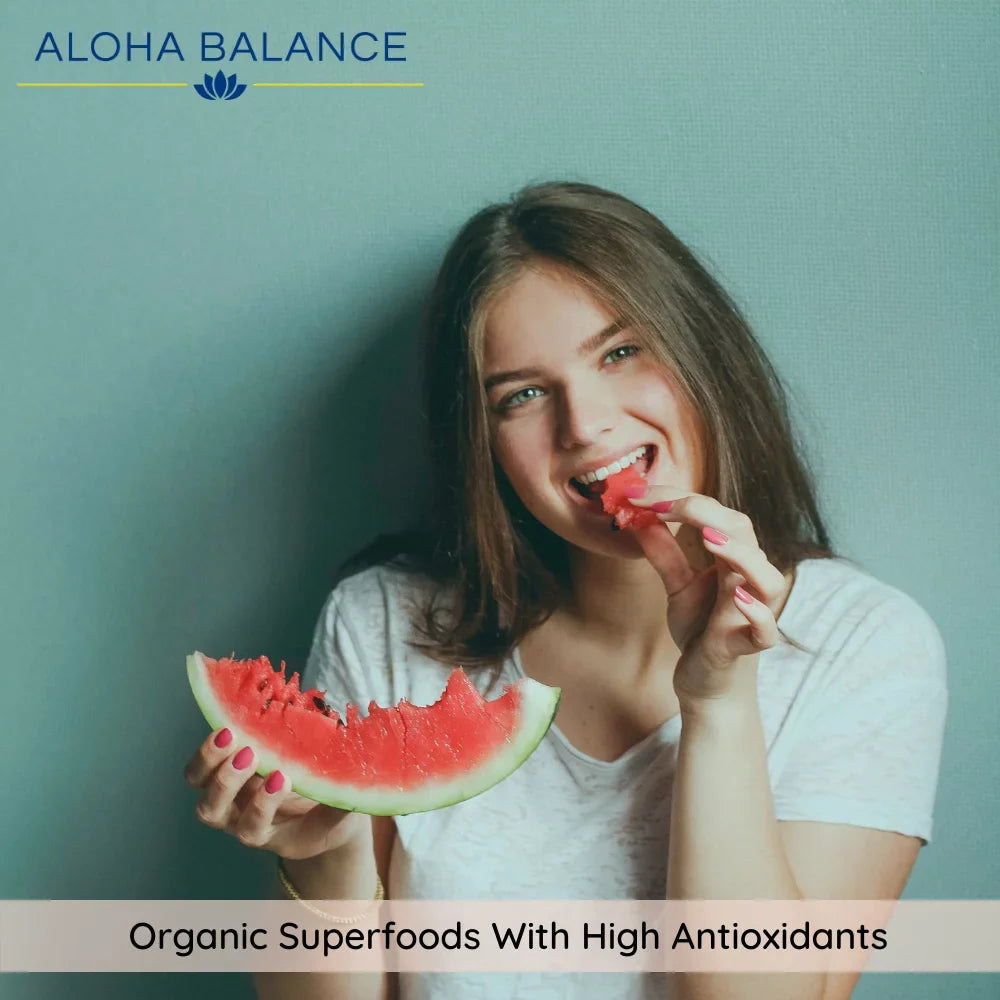 Organic by & Greens - Superfood Serving Full Vegetables Aloha of Ingredients - - Super Watermelon Fruits Balance Blend