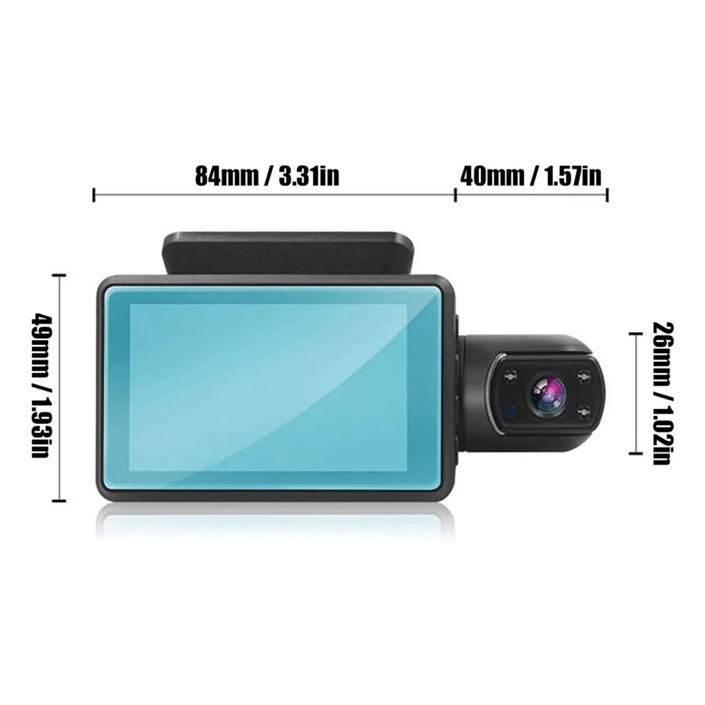 Dash Cam Front And Inside For Car, Dual Dash Cam W/32Gb Tf Card, Hd 1080P Car Camera Dual Lens, Wide Angel Dvr Car Parking Driving Recorder Night Vision Loop Recording G-Sensor