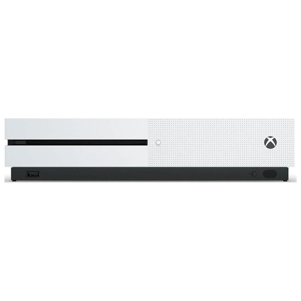 Microsoft Xbox One S 1Tb With 2 Controller, 4K Ultra Hd White With Bolt Axtion Cleaning Kit Hdmi Bundle Like New